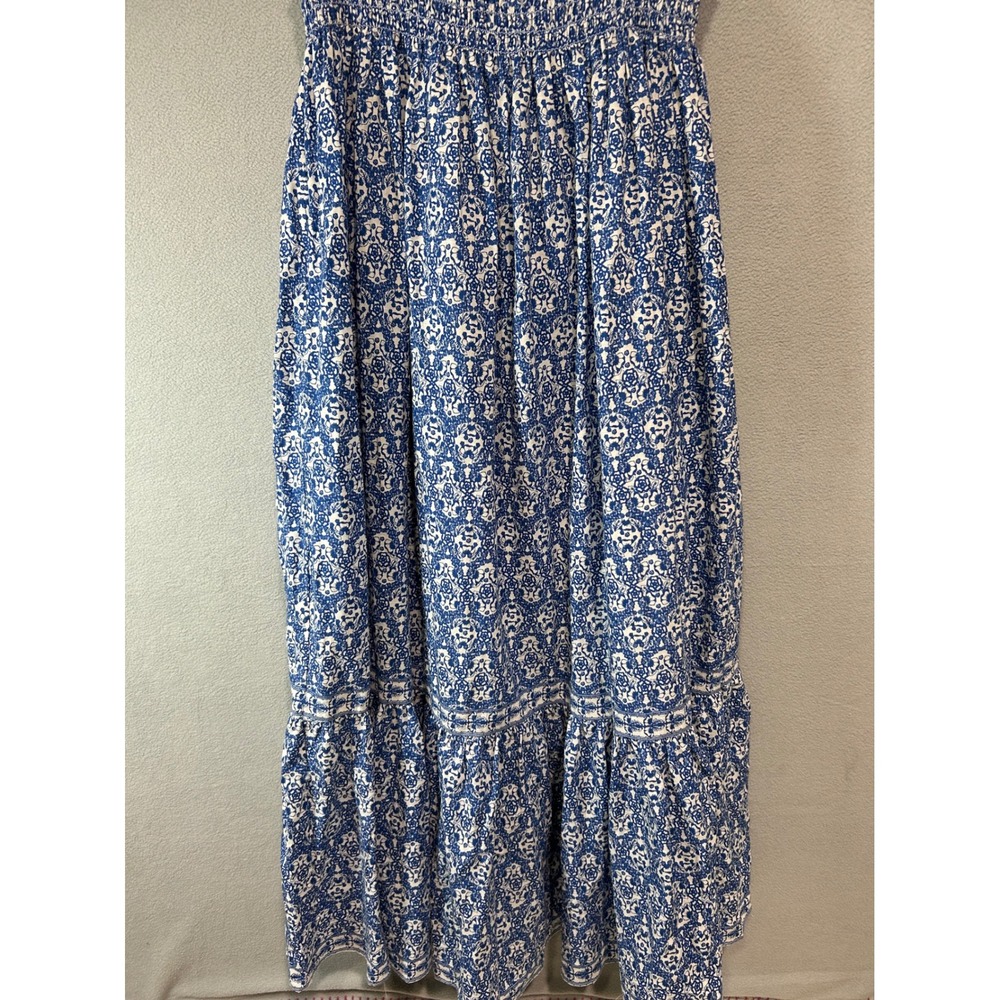 Boho Blue Floral Maxi Dress - Unbranded - Picture 4 of 8